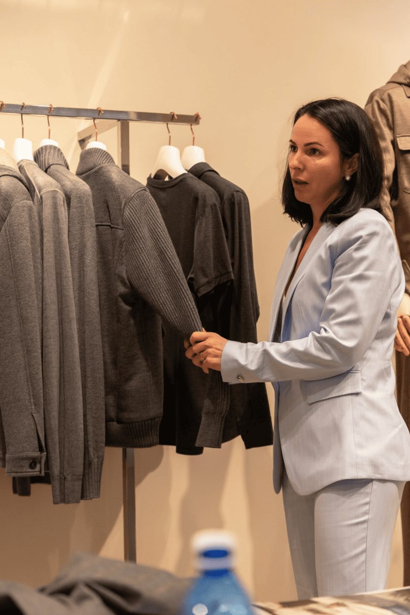 Femme d'affaires en tailleur sur-mesure